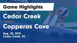 Cedar Creek  vs Copperas Cove  Game Highlights - Aug. 30, 2019