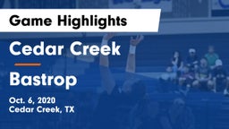 Cedar Creek  vs Bastrop  Game Highlights - Oct. 6, 2020