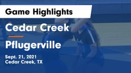 Cedar Creek  vs Pflugerville Game Highlights - Sept. 21, 2021
