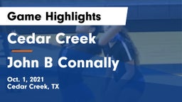 Cedar Creek  vs John B Connally  Game Highlights - Oct. 1, 2021