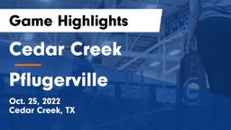 Cedar Creek  vs Pflugerville  Game Highlights - Oct. 25, 2022