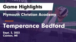 Plymouth Christian Academy  vs Temperance Bedford  Game Highlights - Sept. 2, 2022