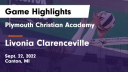 Plymouth Christian Academy  vs Livonia Clarenceville  Game Highlights - Sept. 22, 2022