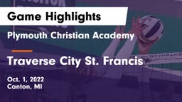 Plymouth Christian Academy  vs Traverse City St. Francis Game Highlights - Oct. 1, 2022