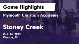 Plymouth Christian Academy  vs Stoney Creek  Game Highlights - Oct. 14, 2023