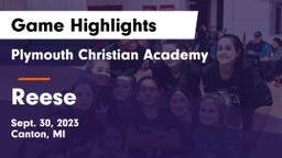 Plymouth Christian Academy  vs Reese  Game Highlights - Sept. 30, 2023