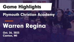Plymouth Christian Academy  vs Warren Regina Game Highlights - Oct. 26, 2023