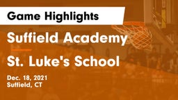 Suffield Academy vs St. Luke's School Game Highlights - Dec. 18, 2021