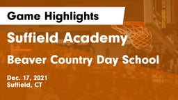 Suffield Academy vs Beaver Country Day School Game Highlights - Dec. 17, 2021