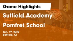 Suffield Academy vs Pomfret School Game Highlights - Jan. 19, 2022