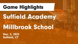 Suffield Academy vs Millbrook School Game Highlights - Dec. 3, 2022