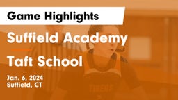 Suffield Academy vs Taft School Game Highlights - Jan. 6, 2024