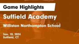 Suffield Academy vs Williston Northampton School Game Highlights - Jan. 10, 2024