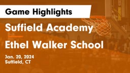 Suffield Academy vs Ethel Walker School Game Highlights - Jan. 20, 2024