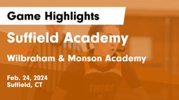 Suffield Academy vs Wilbraham & Monson Academy  Game Highlights - Feb. 24, 2024