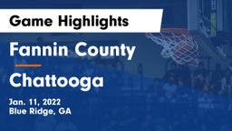 Fannin County  vs Chattooga  Game Highlights - Jan. 11, 2022