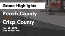 Peach County  vs Crisp County  Game Highlights - Jan. 25, 2022