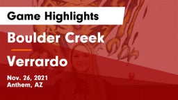 Boulder Creek  vs Verrardo Game Highlights - Nov. 26, 2021