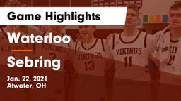 Waterloo  vs Sebring  Game Highlights - Jan. 22, 2021