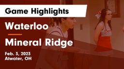 Waterloo  vs Mineral Ridge  Game Highlights - Feb. 3, 2023
