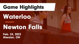 Waterloo  vs Newton Falls  Game Highlights - Feb. 24, 2023