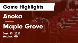 Anoka  vs Maple Grove  Game Highlights - Jan. 13, 2022