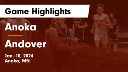 Anoka  vs Andover  Game Highlights - Jan. 10, 2024