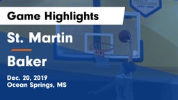 St. Martin  vs Baker Game Highlights - Dec. 20, 2019