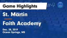 St. Martin  vs Faith Academy Game Highlights - Dec. 28, 2019
