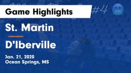 St. Martin  vs D'Iberville  Game Highlights - Jan. 21, 2020