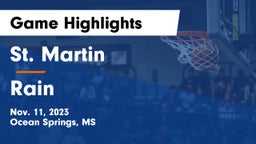 St. Martin  vs Rain  Game Highlights - Nov. 11, 2023