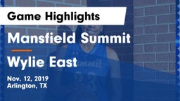 Mansfield Summit  vs Wylie East  Game Highlights - Nov. 12, 2019