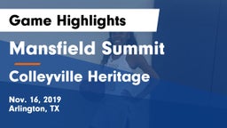 Mansfield Summit  vs Colleyville Heritage  Game Highlights - Nov. 16, 2019