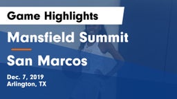 Mansfield Summit  vs San Marcos  Game Highlights - Dec. 7, 2019