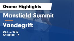 Mansfield Summit  vs Vandegrift  Game Highlights - Dec. 6, 2019