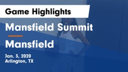 Mansfield Summit  vs Mansfield  Game Highlights - Jan. 3, 2020