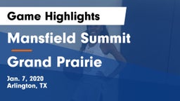 Mansfield Summit  vs Grand Prairie  Game Highlights - Jan. 7, 2020