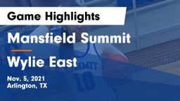 Mansfield Summit  vs Wylie East  Game Highlights - Nov. 5, 2021