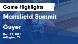 Mansfield Summit  vs Guyer  Game Highlights - Dec. 29, 2021