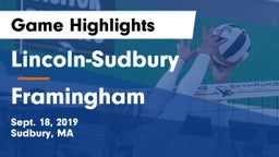 Lincoln-Sudbury  vs Framingham  Game Highlights - Sept. 18, 2019
