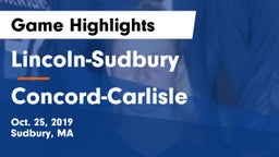 Lincoln-Sudbury  vs Concord-Carlisle  Game Highlights - Oct. 25, 2019