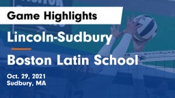 Lincoln-Sudbury  vs Boston Latin School Game Highlights - Oct. 29, 2021