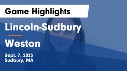 Lincoln-Sudbury  vs Weston  Game Highlights - Sept. 7, 2023