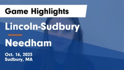Lincoln-Sudbury  vs Needham  Game Highlights - Oct. 16, 2023
