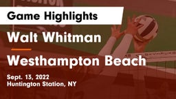 Walt Whitman  vs Westhampton Beach  Game Highlights - Sept. 13, 2022