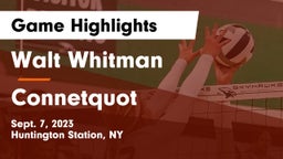 Walt Whitman  vs Connetquot  Game Highlights - Sept. 7, 2023