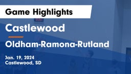 Castlewood  vs Oldham-Ramona-Rutland  Game Highlights - Jan. 19, 2024