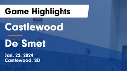 Castlewood  vs De Smet  Game Highlights - Jan. 22, 2024