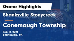 Shanksville Stonycreek  vs Conemaugh Township  Game Highlights - Feb. 8, 2021