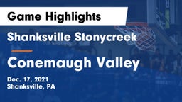 Shanksville Stonycreek  vs Conemaugh Valley  Game Highlights - Dec. 17, 2021